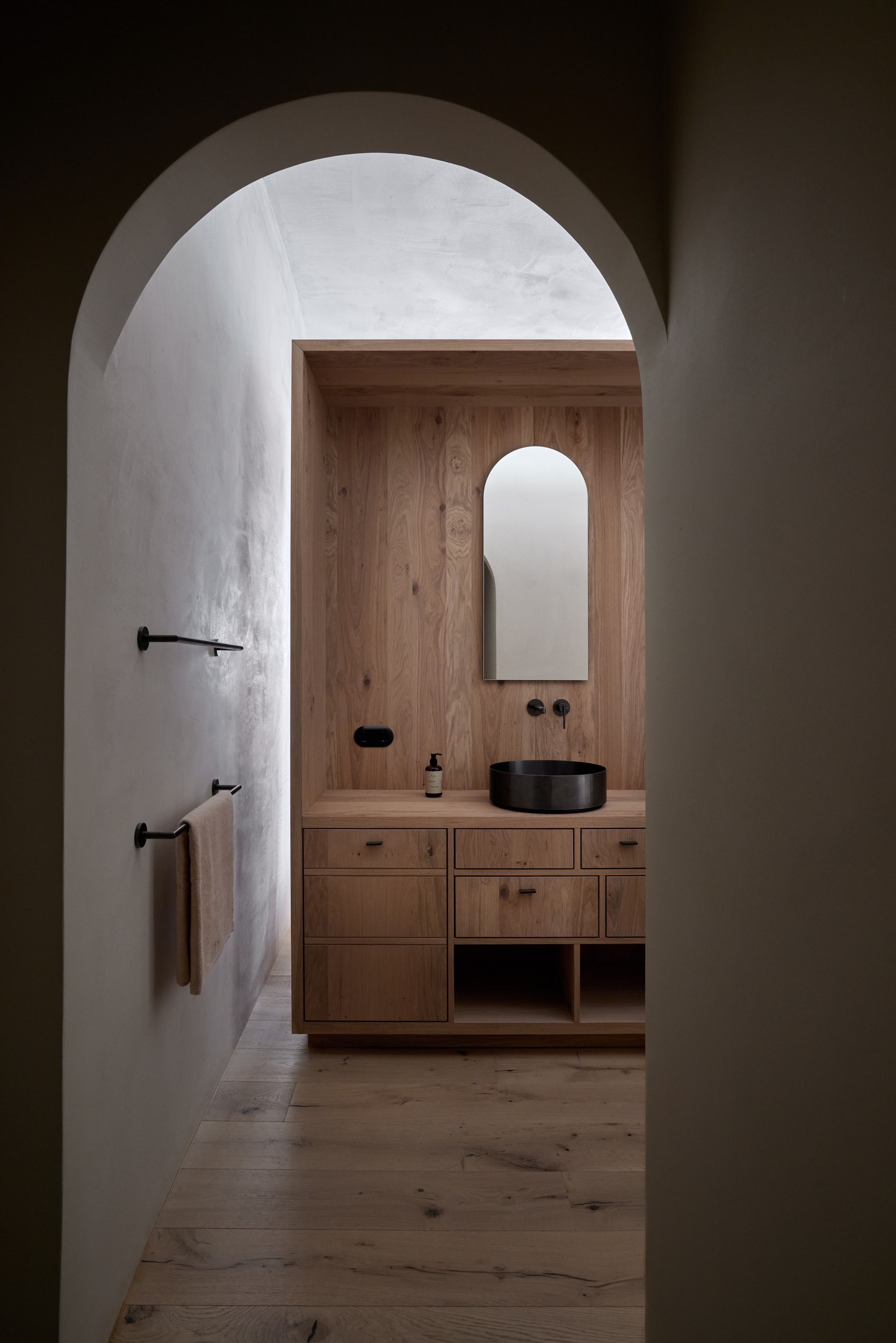 12 houten badkamer
